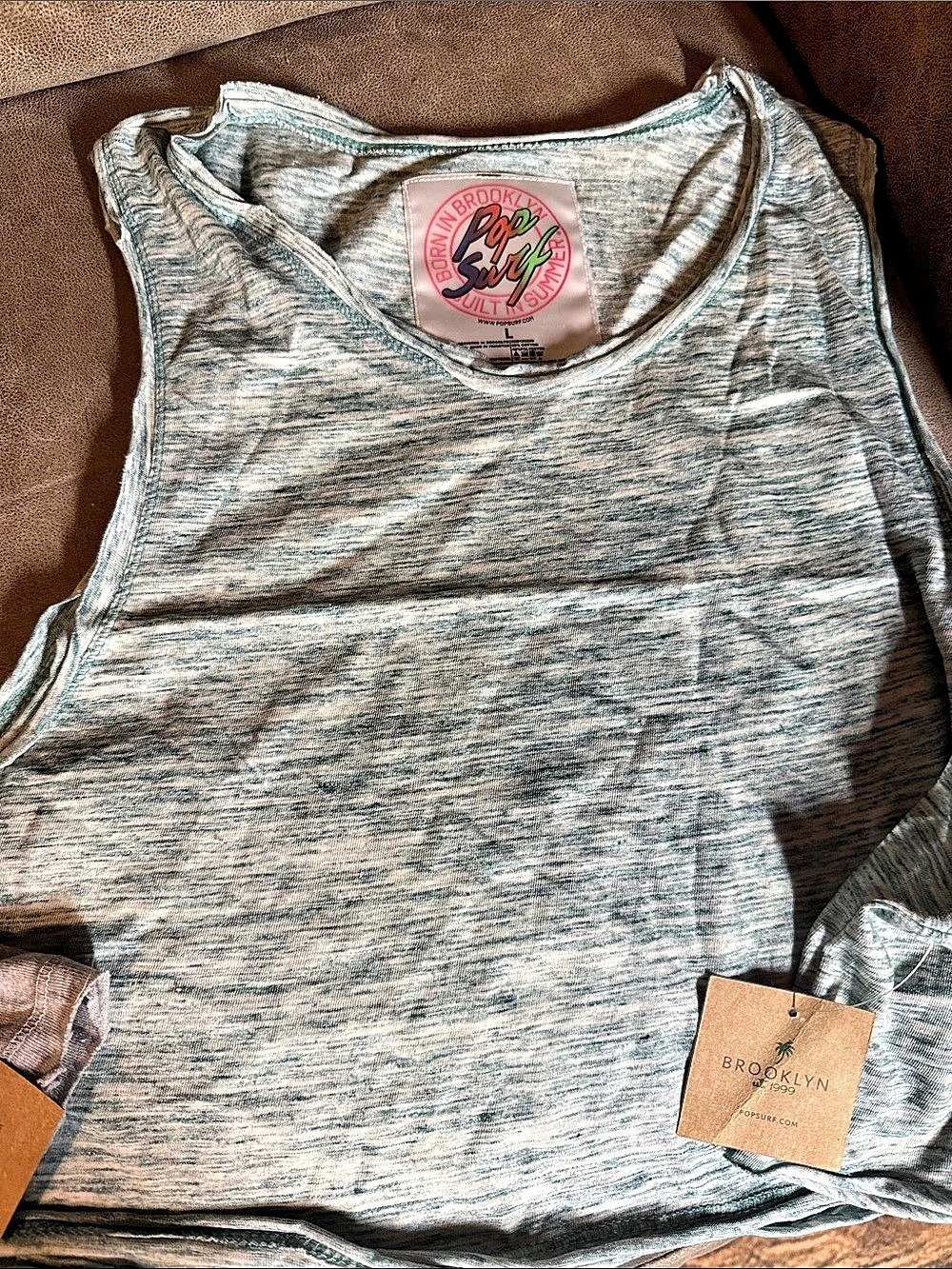 Brooklyn Cloth Abstract Gray & green Tank Top NWT (2 tanks)